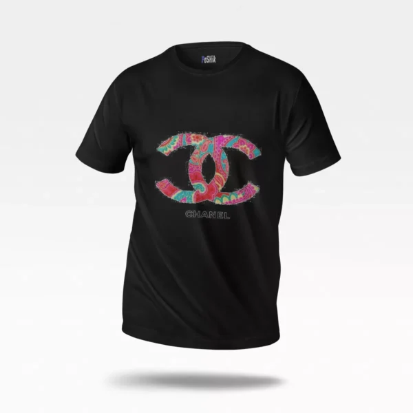 تیشرت شنل طرح لوگو رنگی (Chanel)