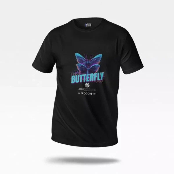 تیشرت پروانه نئونی طرح Butterfly