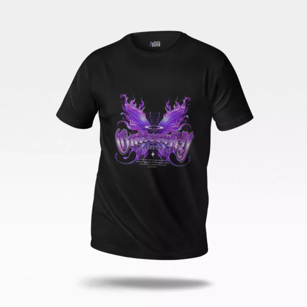 تیشرت پروانه بنفش طرح استریت‌ویر (Butterfly)