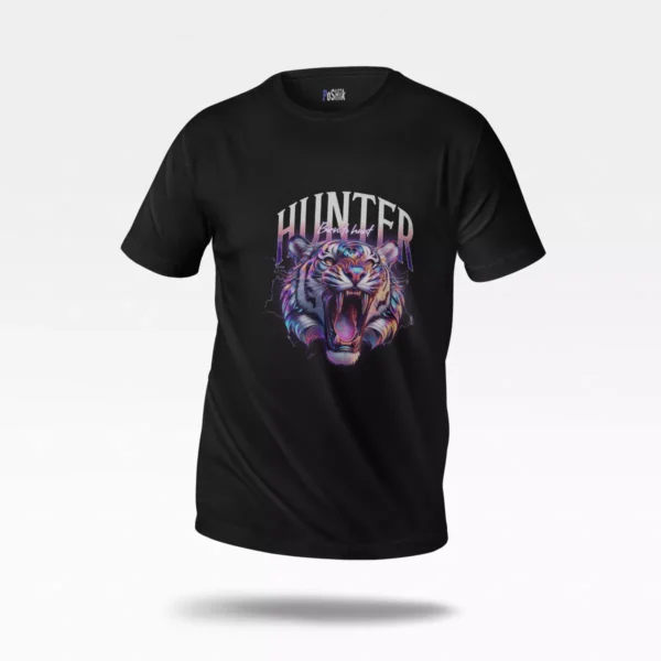 تیشرت ببر رنگی طرح Hunted