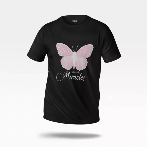 تیشرت پروانه طرح Believe In Miracles