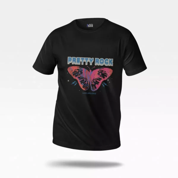 تیشرت پروانه طرح Pretty Rock