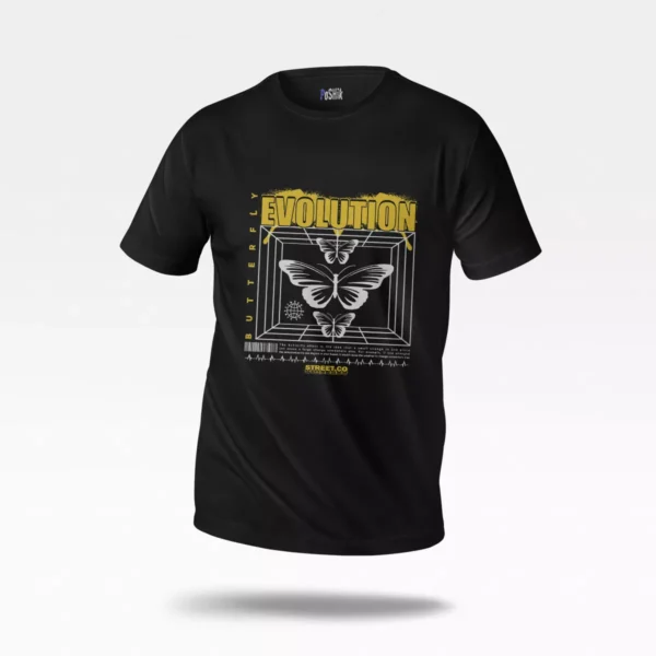 تیشرت پروانه طرح Evolution
