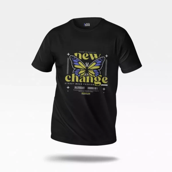 تیشرت پروانه طرح New Change Streetwear