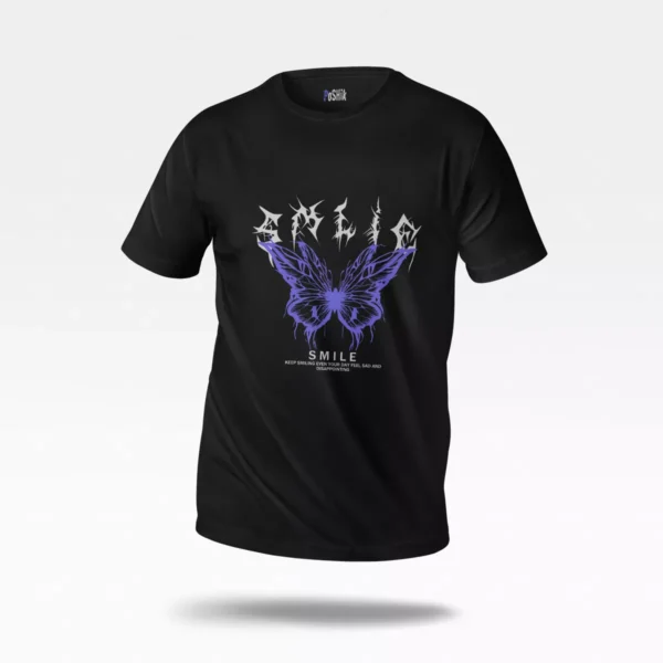 تیشرت پروانه طرح Smile