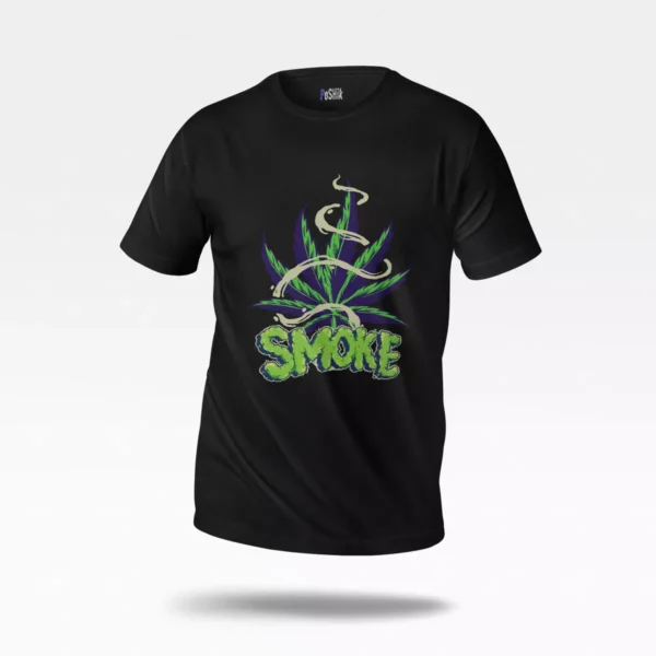 تیشرت برگ حشیش طرح Smoke