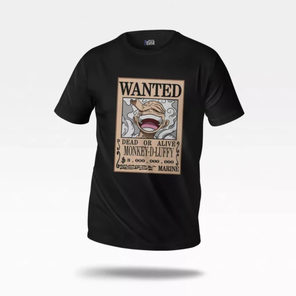 تیشرت انیمه وان پیس طرح پوستر تحت تعقیب لوفی (Wanted Luffy)