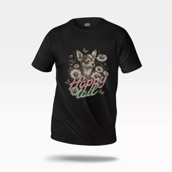 تیشرت سگ طرح Happy Tail