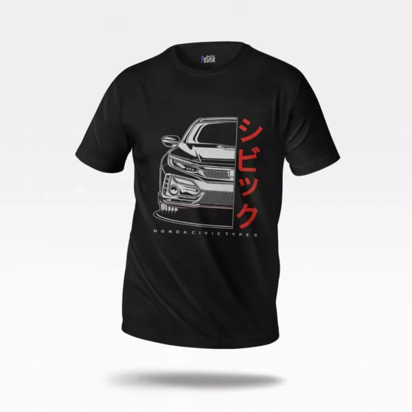 تیشرت هوندا سیویک Type R طرح خطی