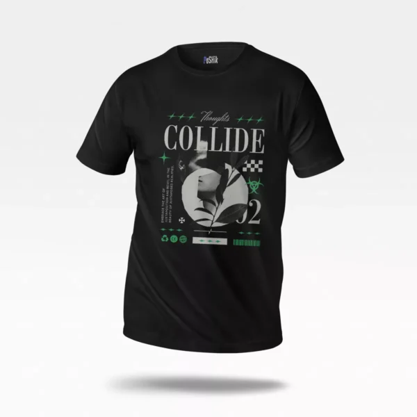 تیشرت طرح انتزاعی نوشته Collide