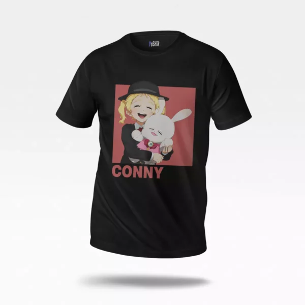تیشرت انیمه طرح کانی زمینه صورتی (Conny)