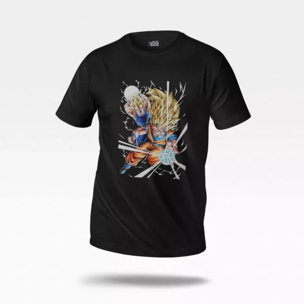 تیشرت دراگون بال طرح گوکو و وگتا سوپر سایان (Dragon Ball Z)