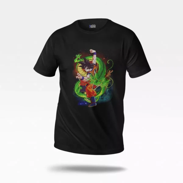 تیشرت انیمه دراگون بال طرح گوکو و شنرون (Goku & Shenron)