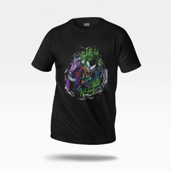 تیشرت طرح ترکیبی جوکر و ونوم (Joker & Venom)