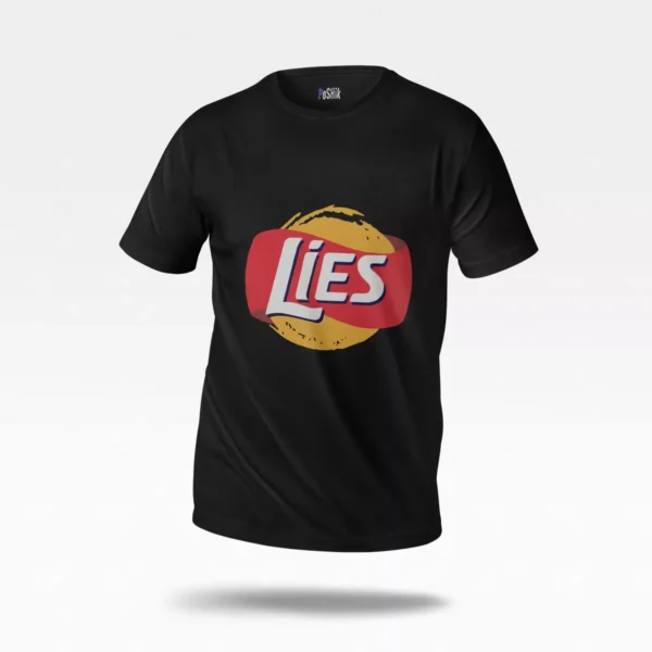 تیشرت لوگوی پارودی طرح Lies