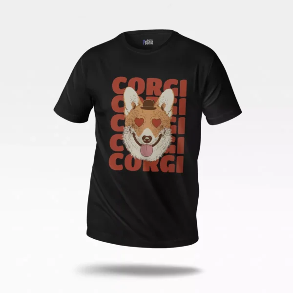 تیشرت سگ کورگی طرح عاشقانه (Corgi Love)