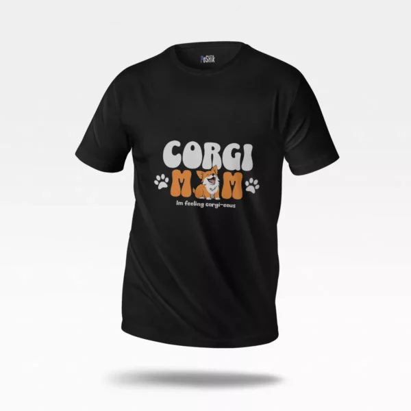 تیشرت سگ کورگی طرح Corgi Mom