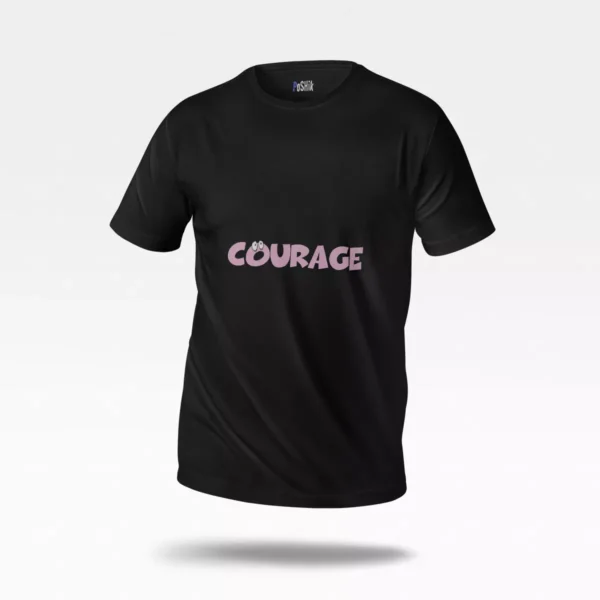 تیشرت کارتون کوریج طرح نوشته Courage