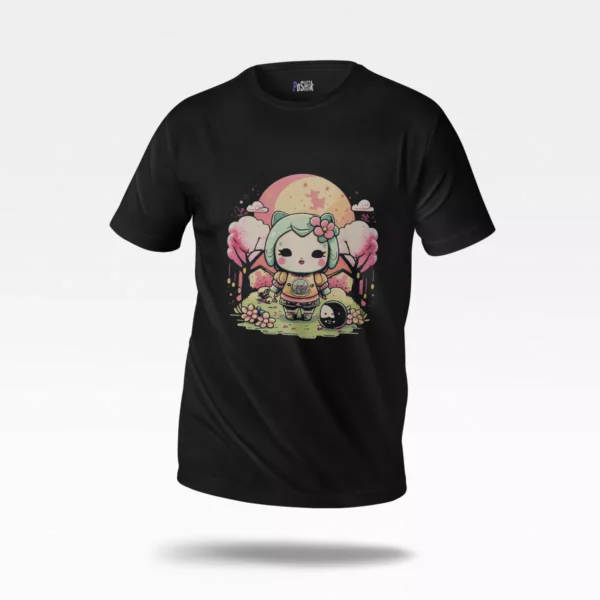تیشرت دخترونه طرح کیوت (Kawaii Girl)