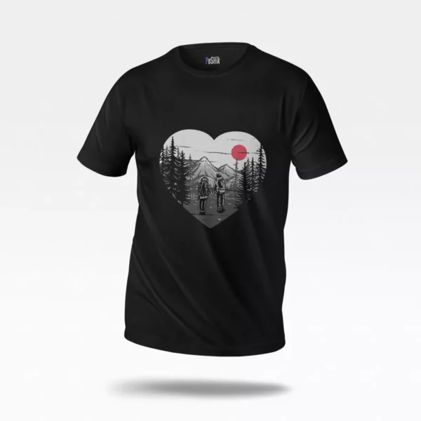 تیشرت طرح کوهنوردی قلب (Hiking Heart)