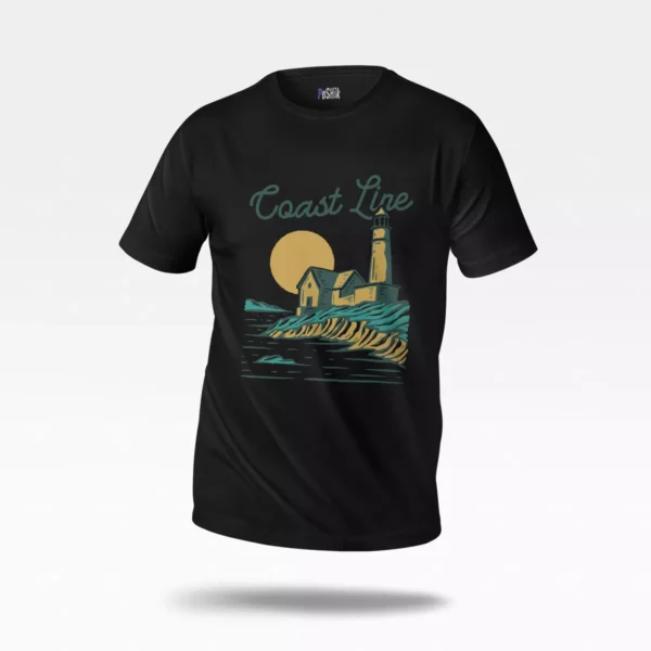 تیشرت طرح فانوس دریایی Coast Line