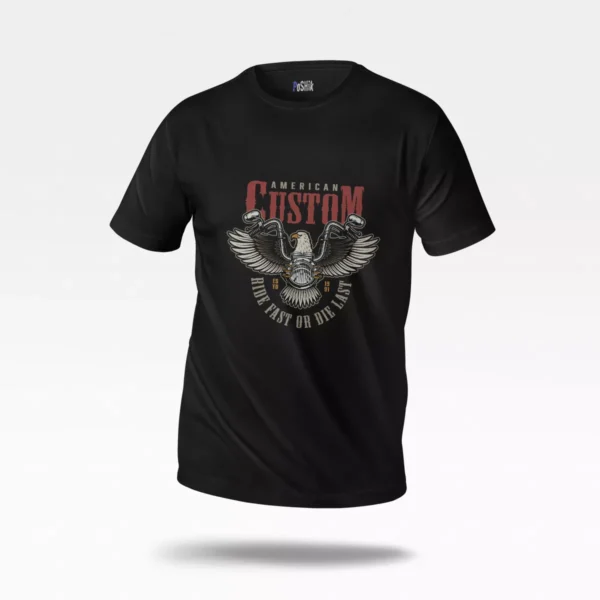 تیشرت موتور سیکلت طرح American Custom