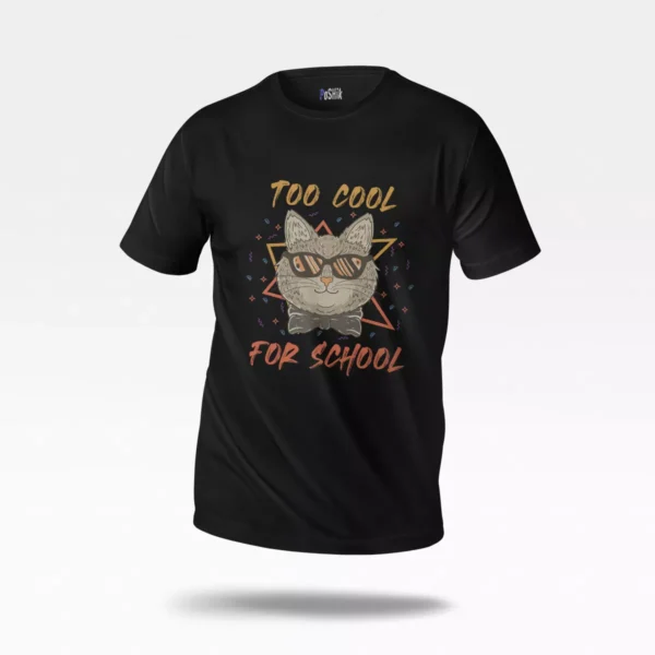 تیشرت گربه و عینک طرح Too Cool For School