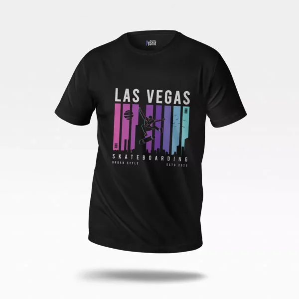 تیشرت اسکیت‌بورد طرح Las Vegas