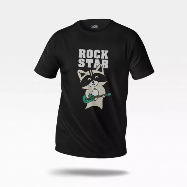 تیشرت طرح Rock Star راکون گیتاریست