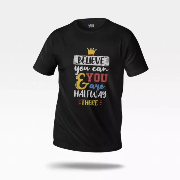 تیشرت تایپوگرافی طرح Believe You Can