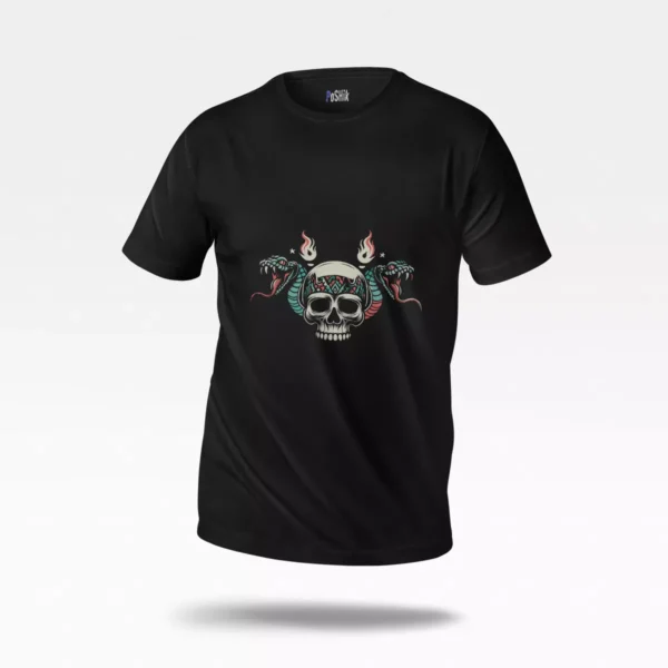 تیشرت جمجمه و مار سبک دارک (Skull & Snake)