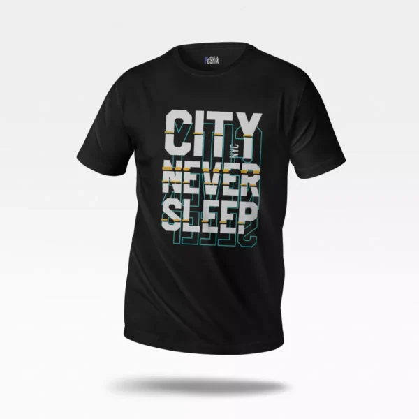 تیشرت تایپوگرافی City Never Sleep NYC