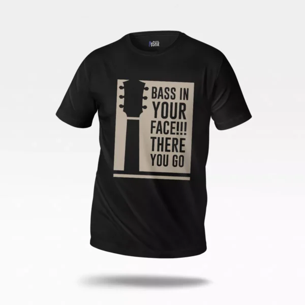 تیشرت گیتار طرح Bass in Your Face
