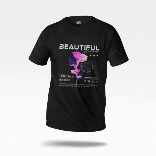 تیشرت گل رز طرح استریت‌ویر Beautiful