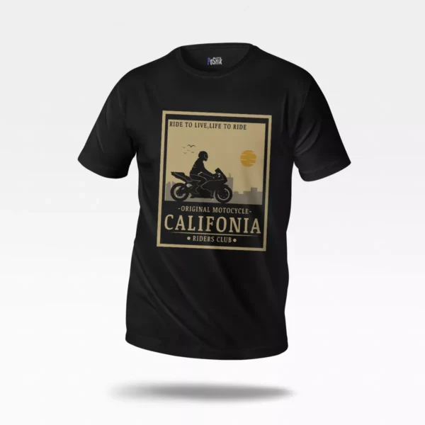 تیشرت موتورسیکلت طرح Ride to Live California