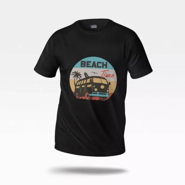 تیشرت کمپینگ طرح ون مسافرتی ساحلی (Beach Time)
