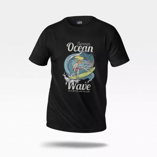 تیشرت تابستانی طرح موج‌سواری Ocean Wave
