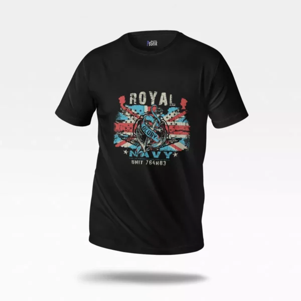 تیشرت طرح لنگر Royal Navy