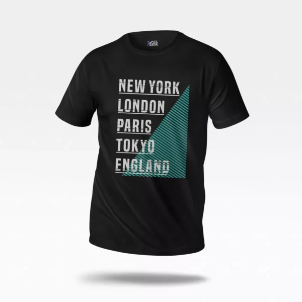تیشرت نوشته شهرهای جهان New York London Paris Tokyo