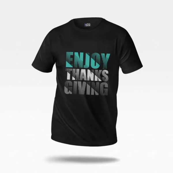 تیشرت نوشته Enjoy Thanksgiving طرح تایپوگرافی