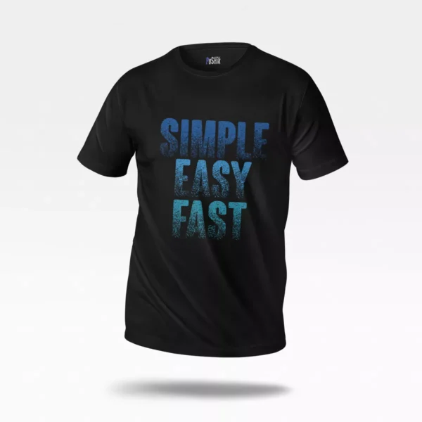 تیشرت نوشته Simple Easy Fast طرح تایپوگرافی