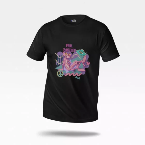 تیشرت پلنگ صورتی طرح رترو دهه ۹۰ (Pink Panther)