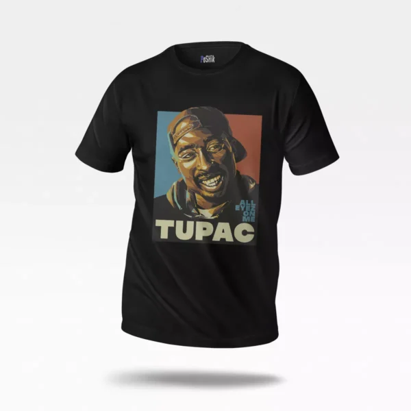 تیشرت توپاک طرح پرتره رپ (Tupac)