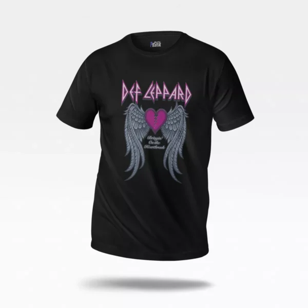 تیشرت دف لپارد طرح قلب شکسته (Def Leppard)