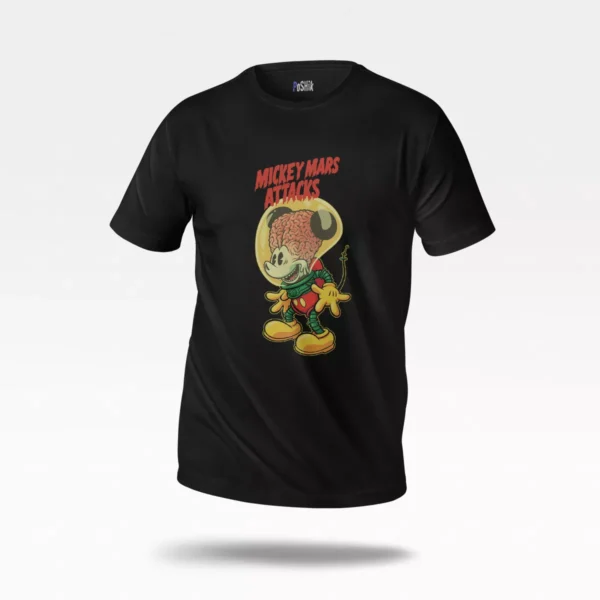 تیشرت میکی موس طرح پارودی ترسناک (Mickey Mars Attacks)