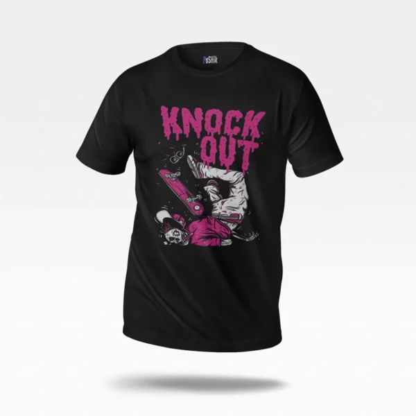 تیشرت اسکیت طرح Knock Out