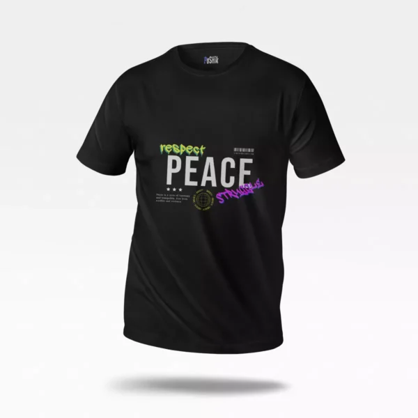 تیشرت استریت‌ویر طرح Respect Peace Struggle