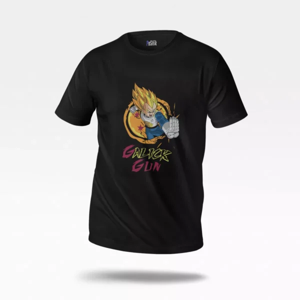 تیشرت انیمه دراگون بال طرح وجیتا Galick Gun