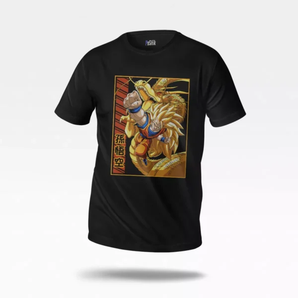 تیشرت انیمه دراگون بال طرح گوکو اژدها (Goku)