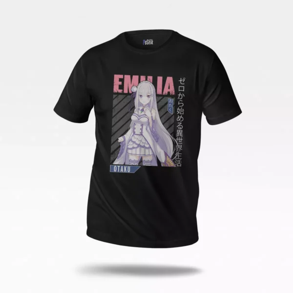 تیشرت انیمه ری زیرو طرح امیلیا با لباس سفید (Emilia)